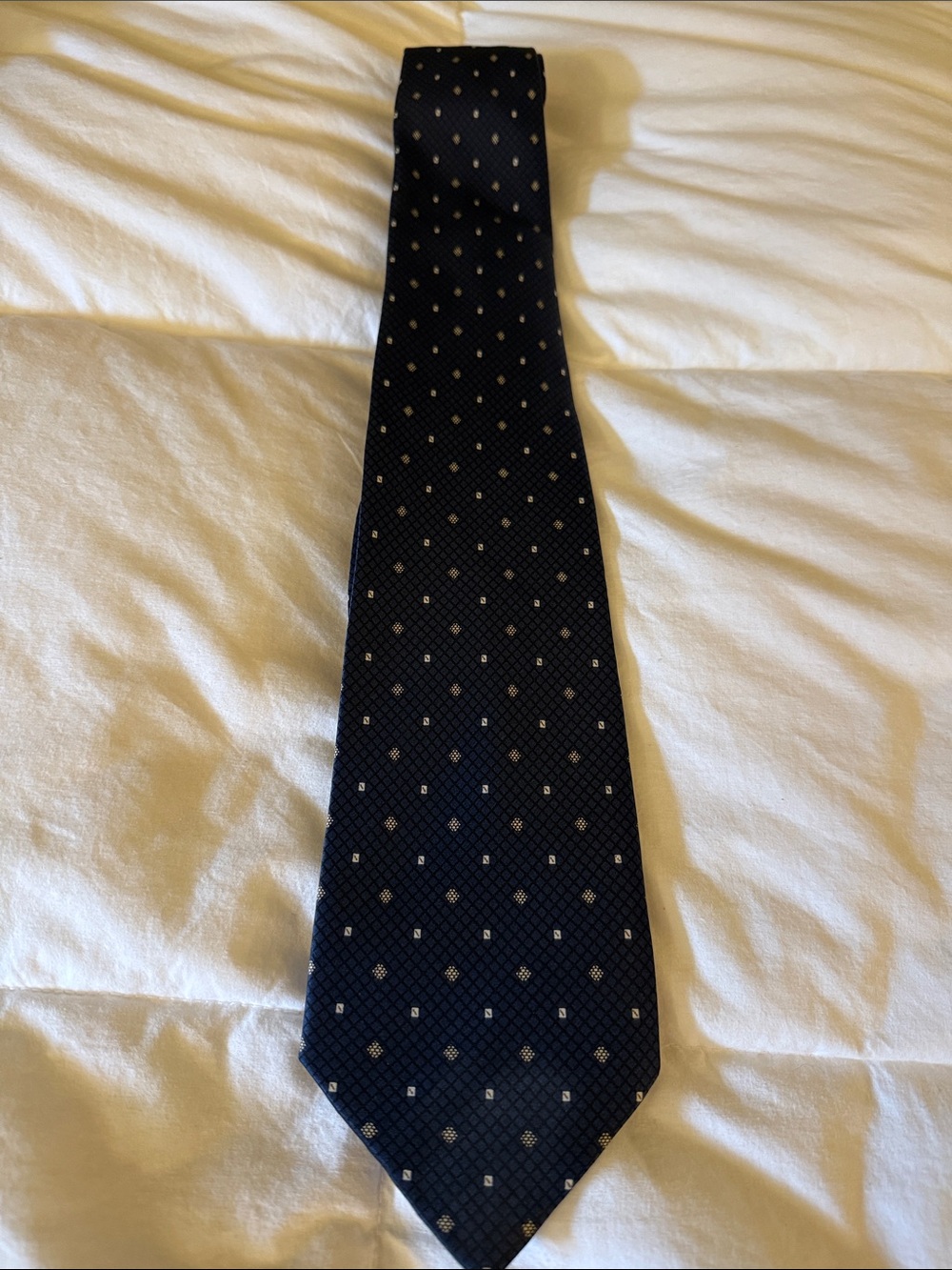 Mario Masotti silk tie navy Italy-New York